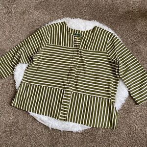 C. Wonder Jacket Striped Green Womens Size 24W
